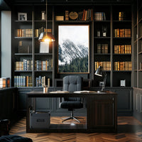 Serene Winter Landscape Photorealistic National Park Poster