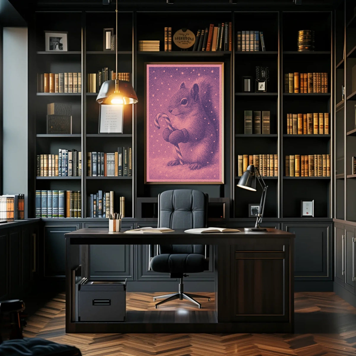 Festive Squirrel Delight Poster