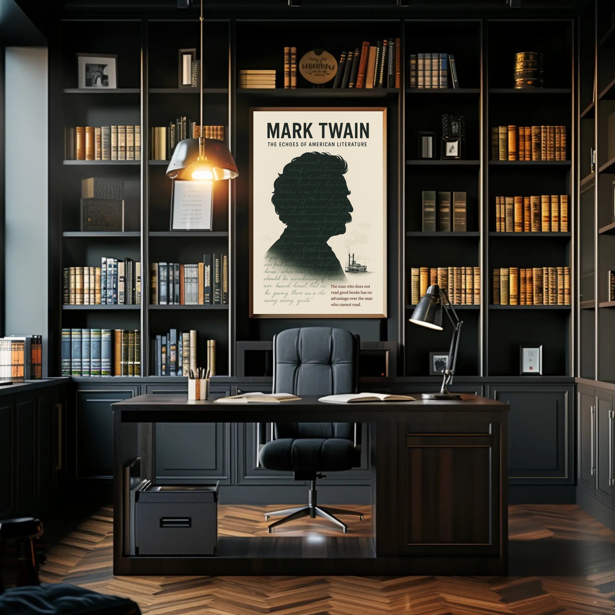Mark Twain Vintage Inspiration Motivational or Quote Poster PosterGoat