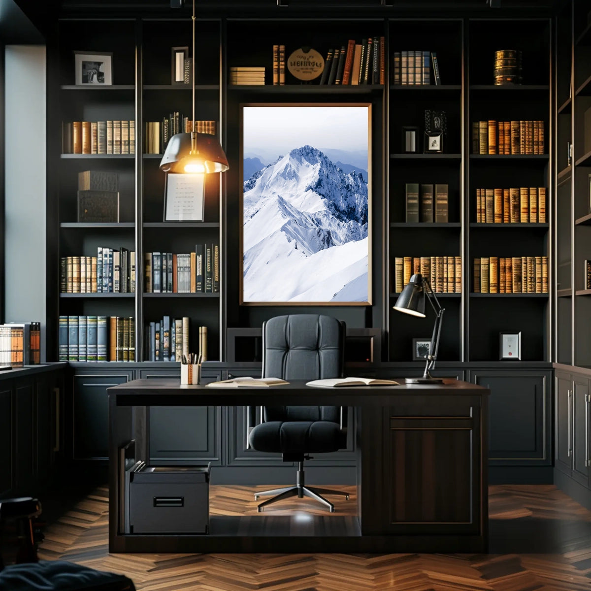 Majestic Winter Peaks Poster