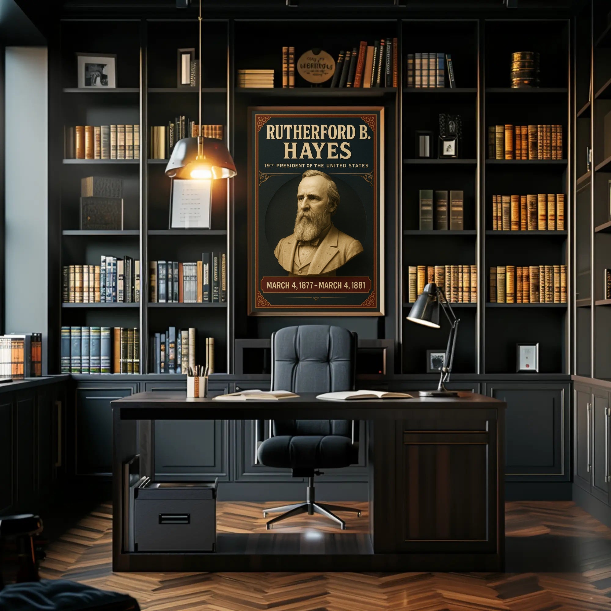 Rutherford B. Hayes Vintage Presidential Historical Poster PosterGoat