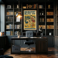 1950s Basketball Sports Poster