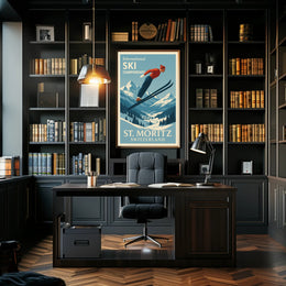 International Ski Championships at St. Moritz Poster