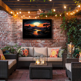 Desert Moonlit Journey Poster