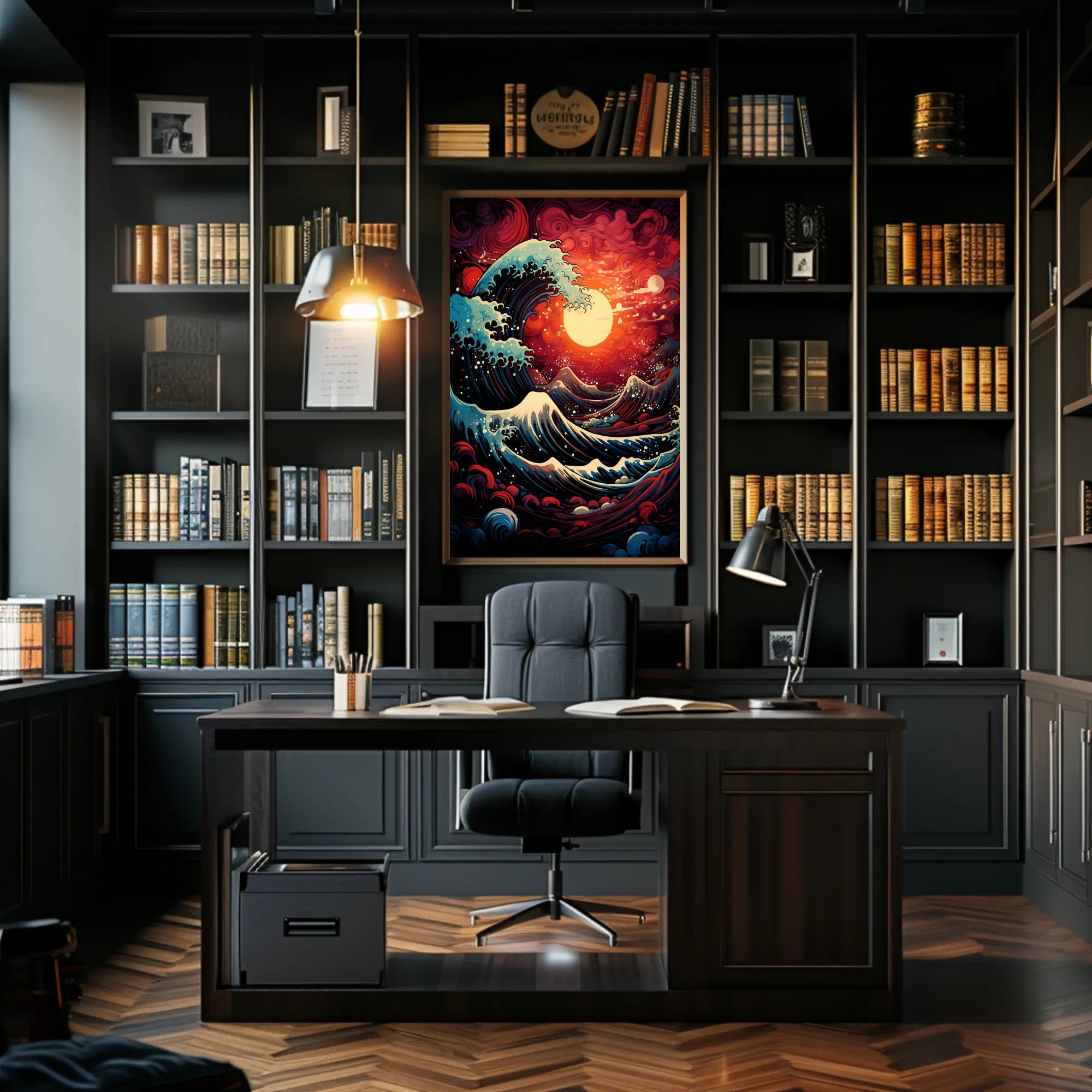 The Great Wave At Sunset Poster PosterGoat