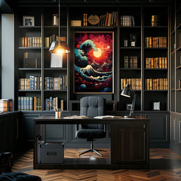 The Great Wave At Sunset Poster PosterGoat