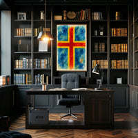 Abstract Nordic Cross Poster