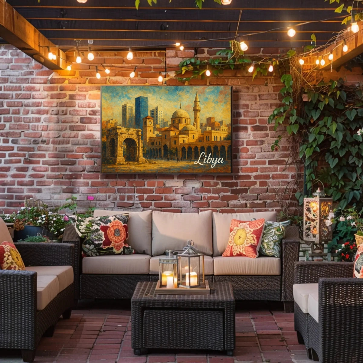 Libya Heritage Modernity Travel Realism Poster