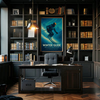 Winter Glide Mastering the Mountainscape Poster
