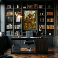 Paul Bunyan Minnesota Icon Poster