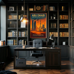 Abu Dhabi Innovation and Tradition Travel Poster
