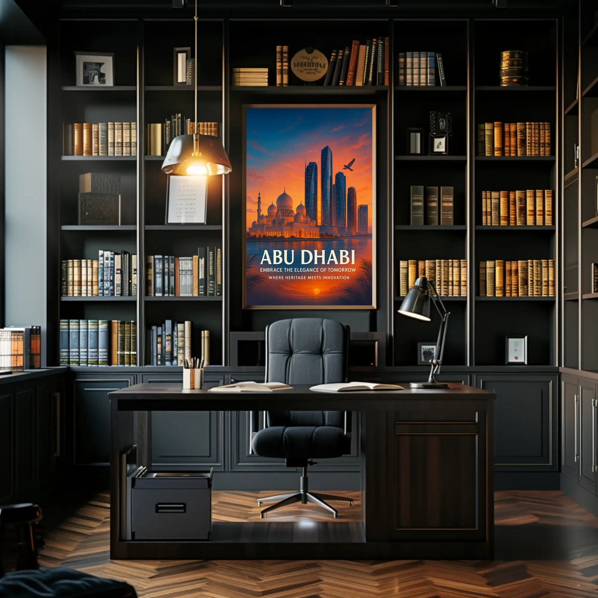 Abu Dhabi Elegance Heritage Meets Innovation Cityscape Poster