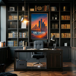 Abu Dhabi Elegance Heritage Meets Innovation Cityscape Poster