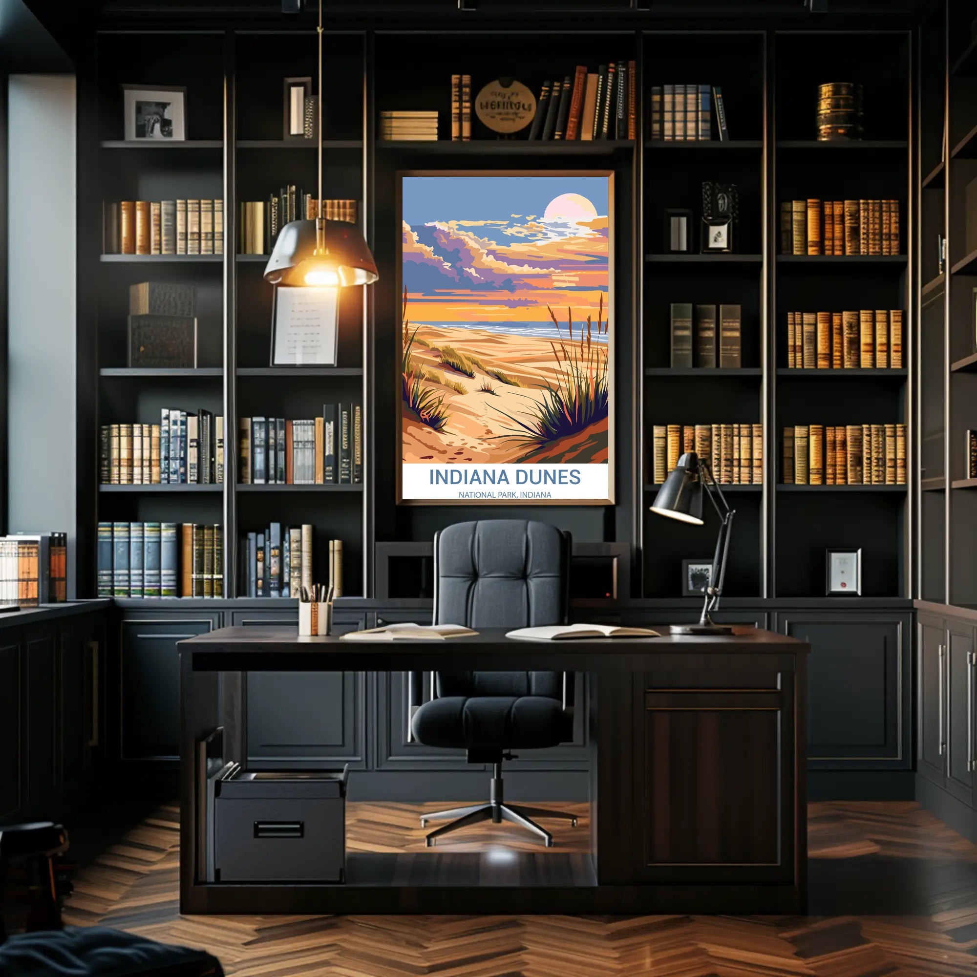 Indiana Dunes Scenic Travel Poster
