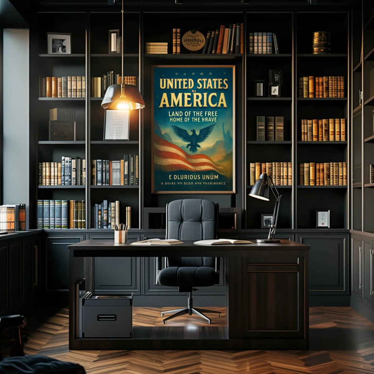 Patriotic Themes Vintage Nostalgic Eagle Poster