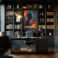 Vibrant Alexandria Abstract Art Poster: Modern Design