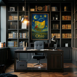 Ohio Starry Night Tribute Poster