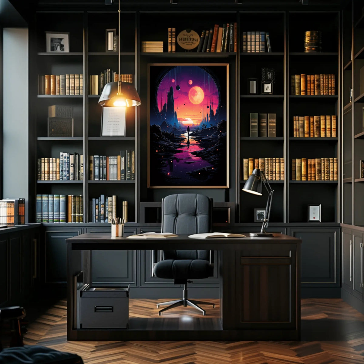 Celestial Fantasy Realm Surreal Art Poster