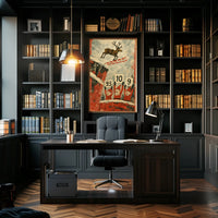 Reindeer Ski Jump Poster