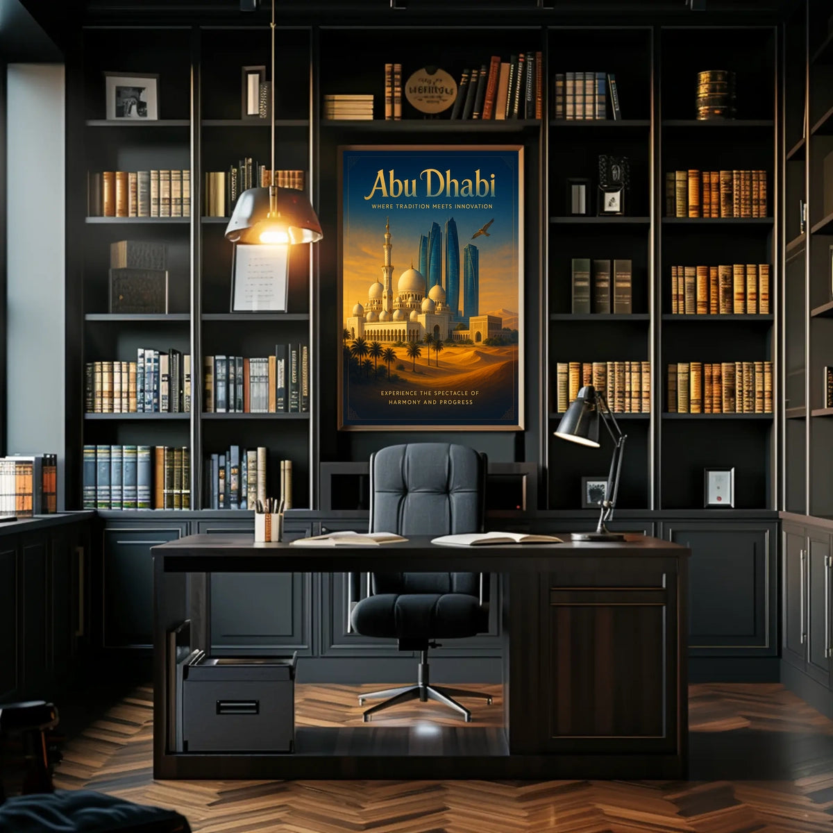 Abu Dhabi Tradition Innovation Cityscape Urban or Cityscape Poster