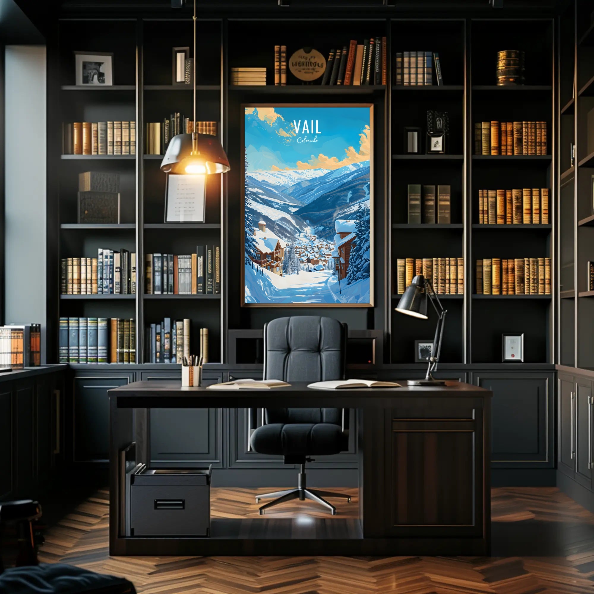 Serene Winter Getaway in Vail Travel Poster