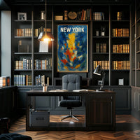 New York Abstract Expressionism Poster For Modern Decor