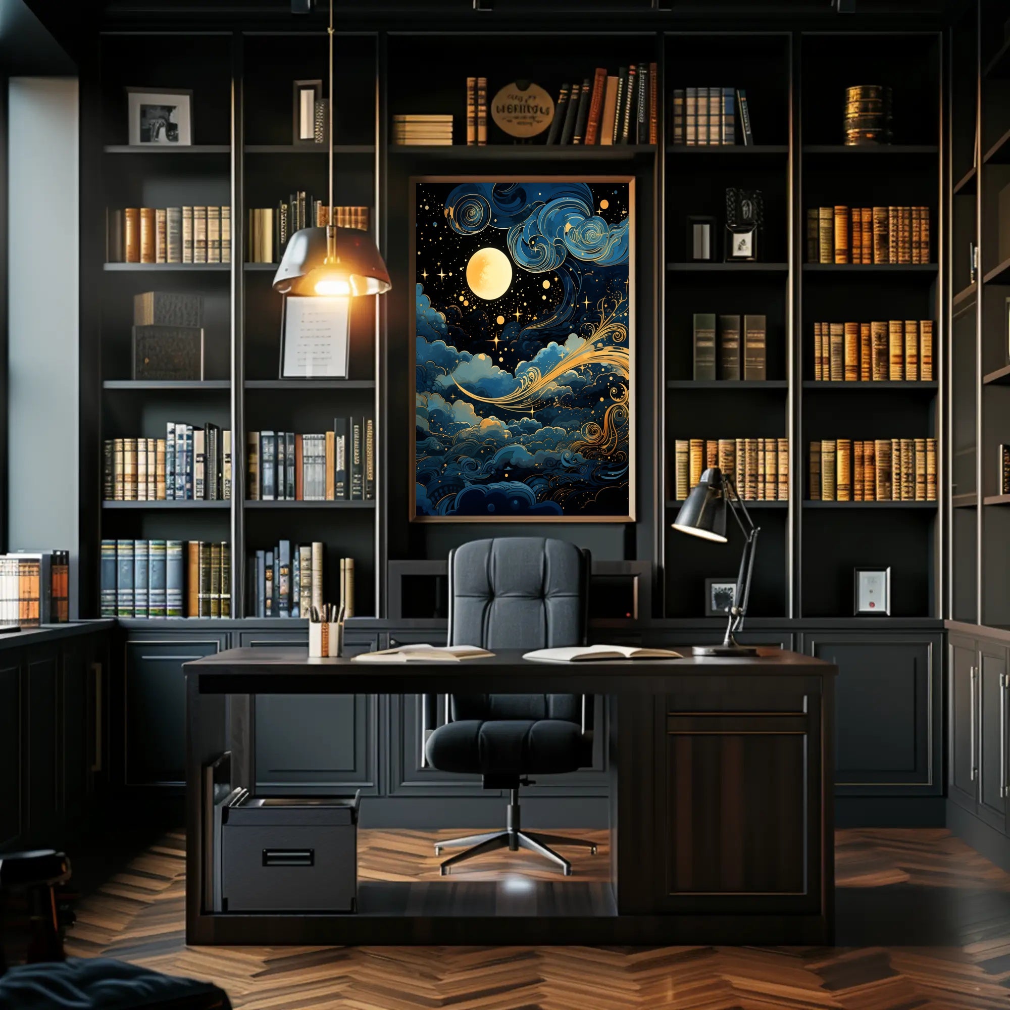 Celestial Nightscape Poster PosterGoat