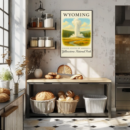 Wyoming Yellowstone National Park United States Travel Poster