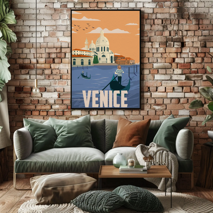 Venice Gondola Travel Poster