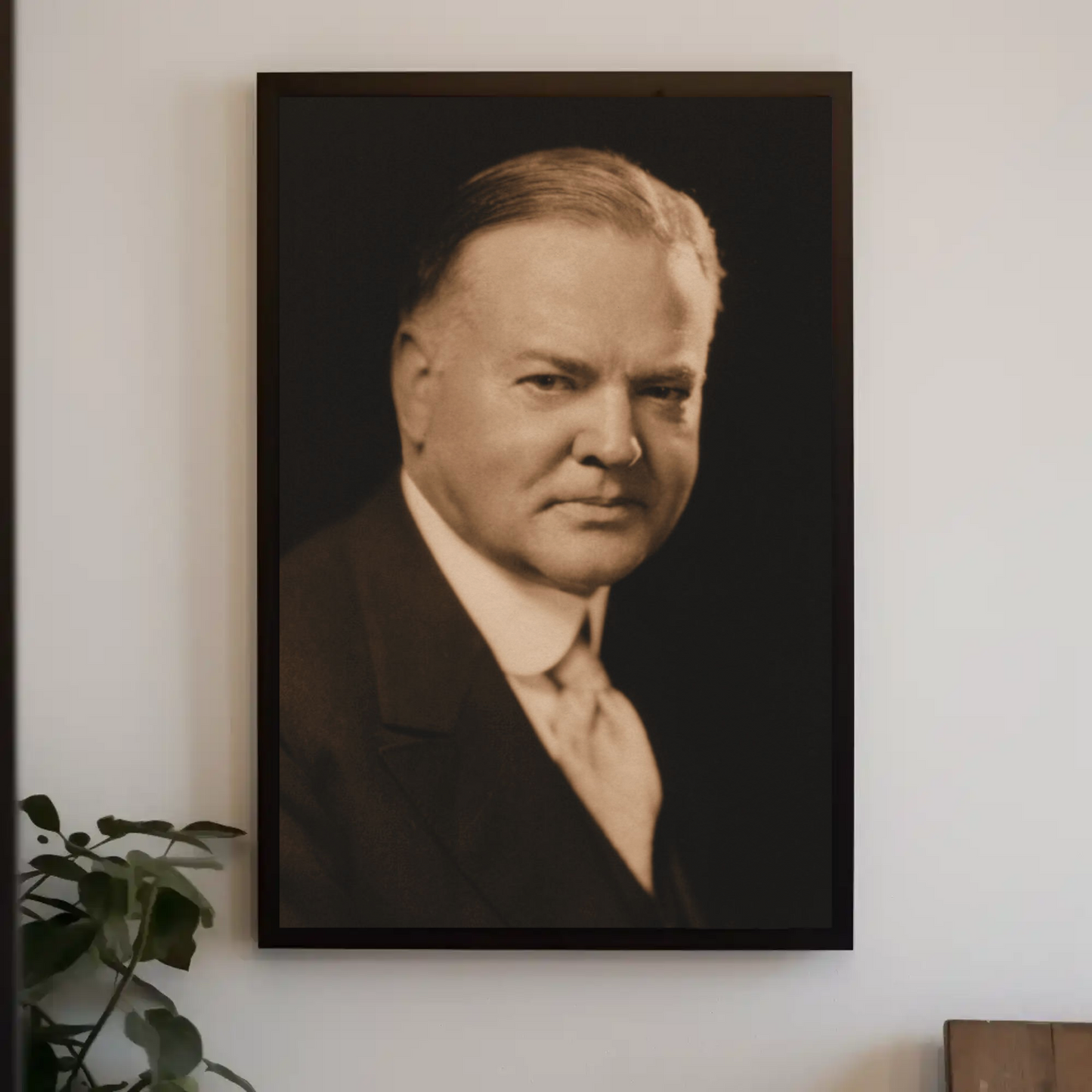 Herbert Hoover 31st President Sepia Photo