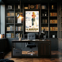 La Norvège: Le Pays du Ski Poster PosterGoat