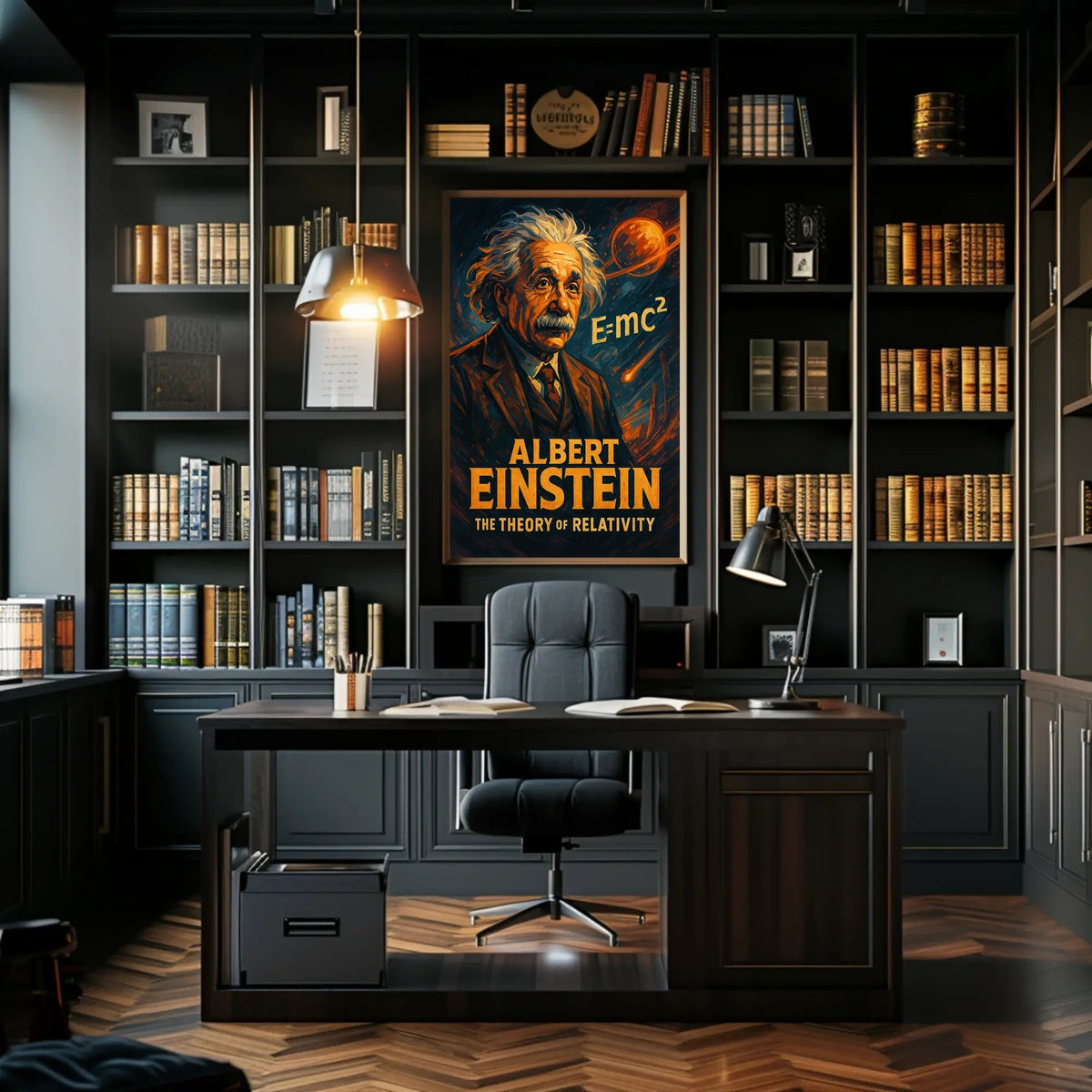 Albert Einstein Relativity Scientific Vintage Scenic Wall Art Educational Decor Wanderlust Poster