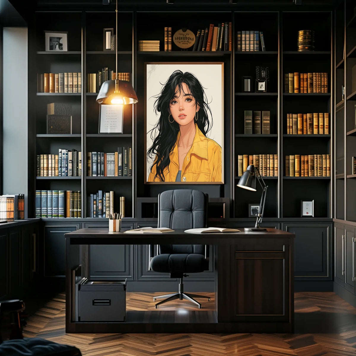 Vibrant Portrait In Yellow Poster