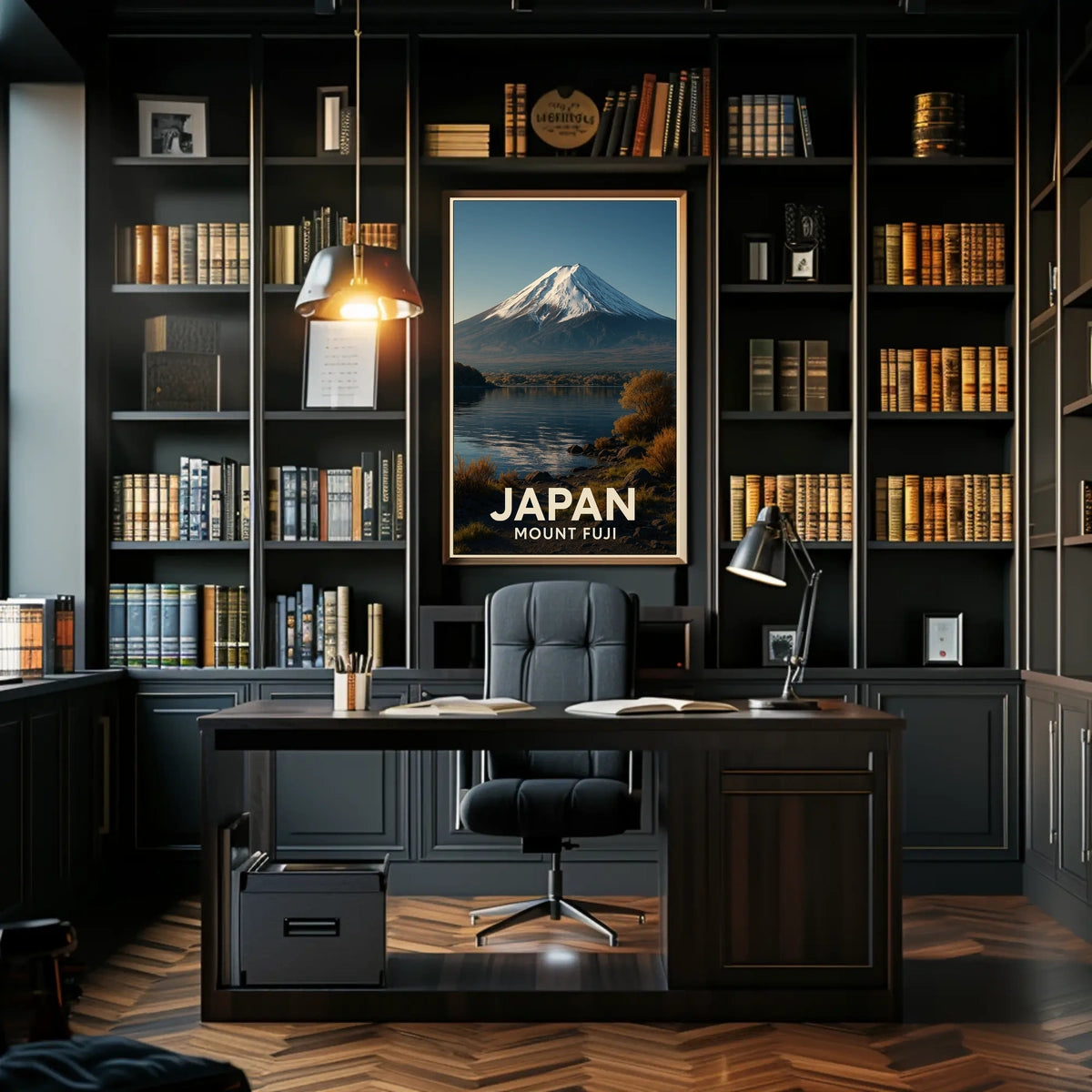 Mount Fuji Photorealism Scenic Traveler Poster