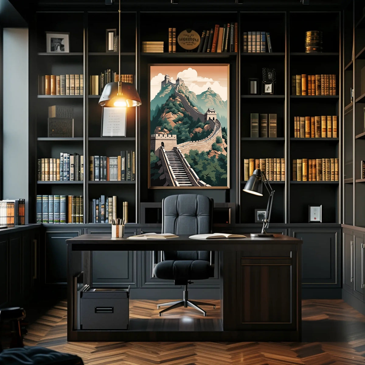 Majestic View of China's Great Wall Cultural Heritage Poster