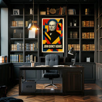 John Quincy Adams 6th President of the United States Abstract Pop Poster