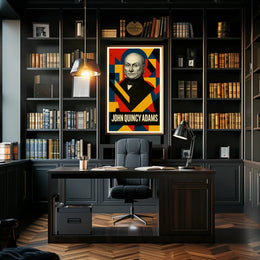 John Quincy Adams 6th President of the United States Abstract Pop Poster