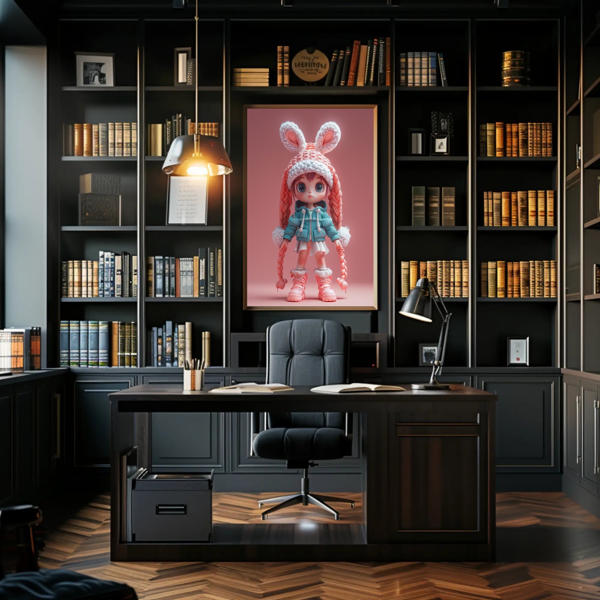 Cozy Winter Cute Character Pop Culture Poster PosterGoat