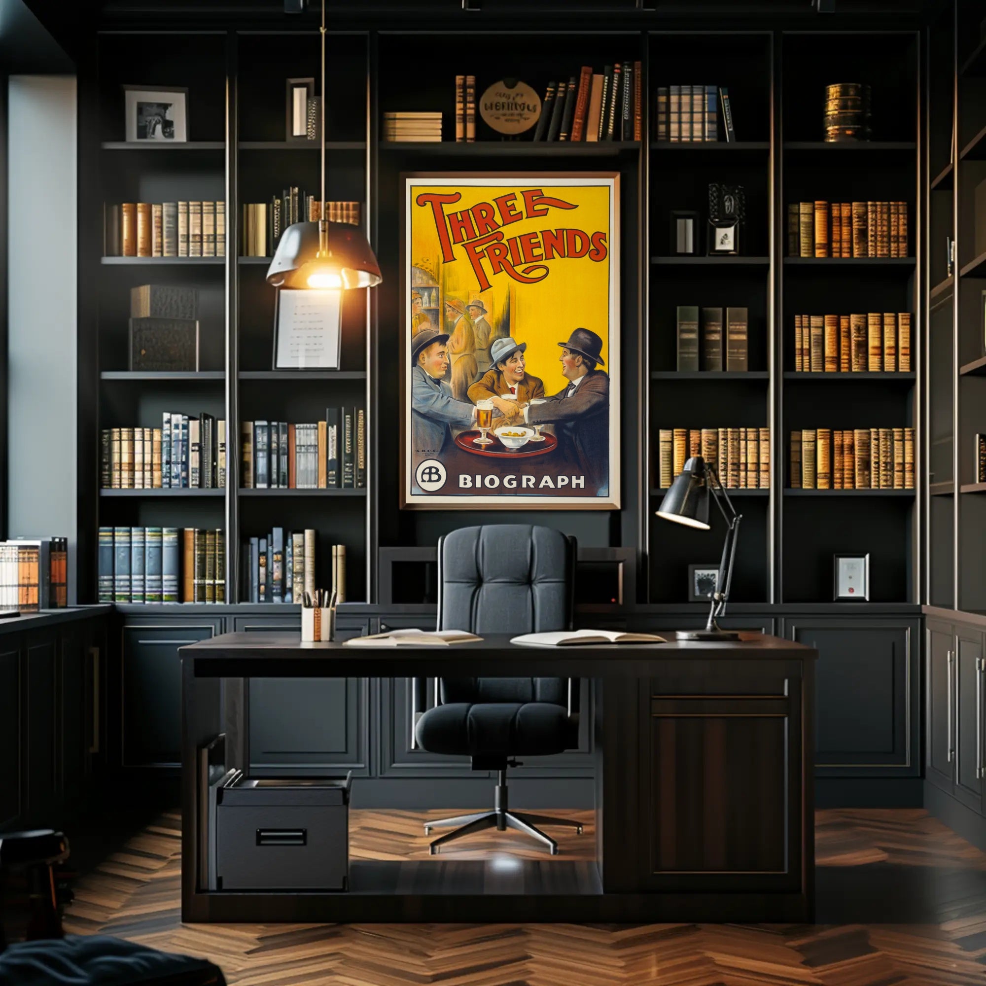 Three Friends Vintage Poster Wall Art Print