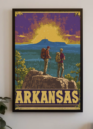 Vintage Poster Arkansas Sunset Hike