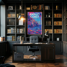 Amalfi Coast Poster Wall Art 18x24 Scenic Coastal Decor