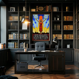 New Zealand Centennial Art Deco Cultural or Heritage Poster