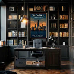 Chicago The Windy City Poster PosterGoat