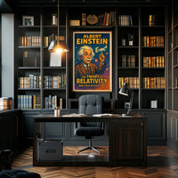 Albert Einstein Relativity Theory Vintage Science Wall Art Educational Decor Inspirational Poster