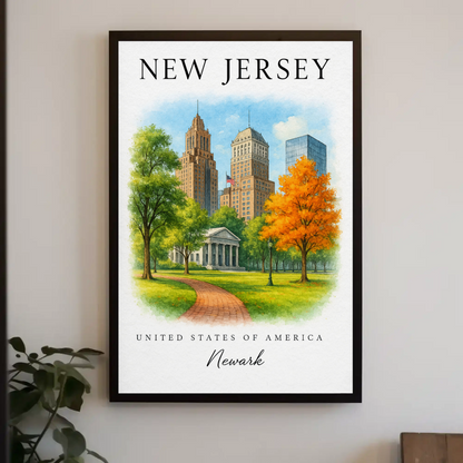 New Jersey, Newark Signature Series Vintage Travel Poster