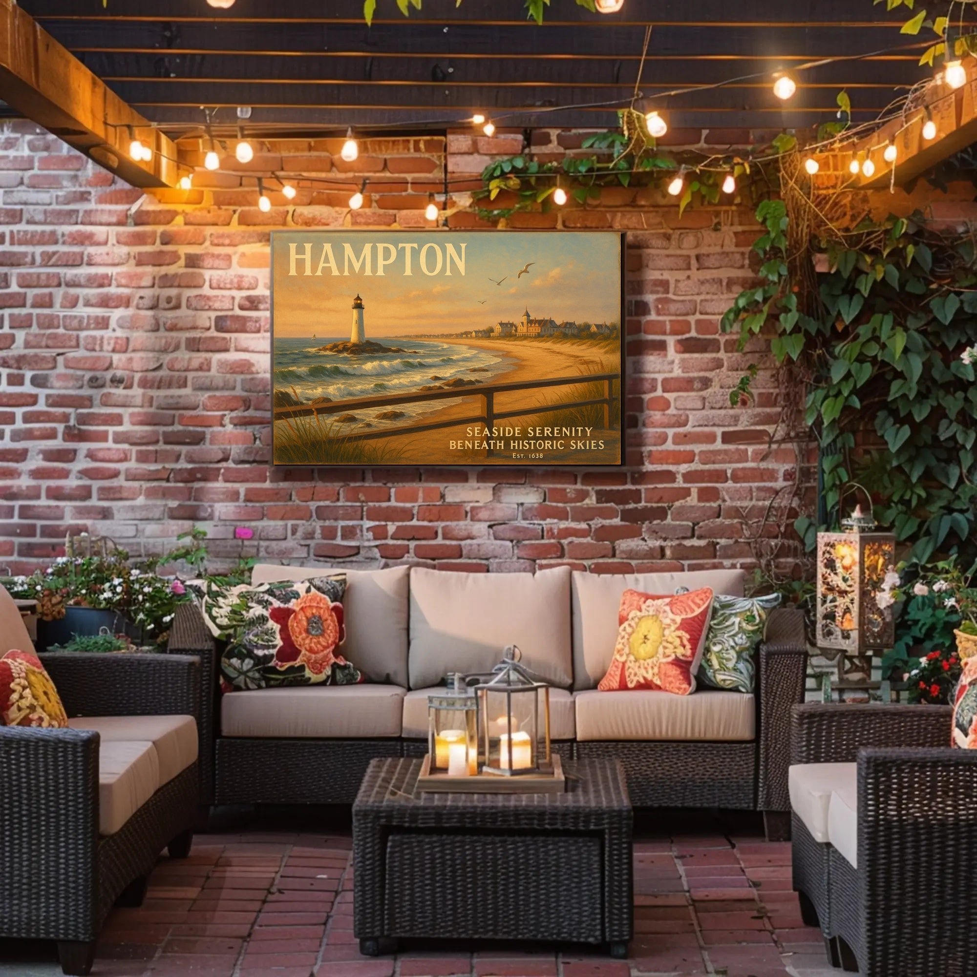 Hampton Seaside Serenity Wall Art Print