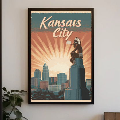 Kansas City Vintage Poster Native Heritage