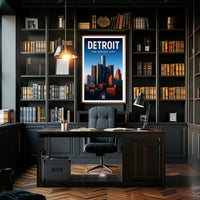 Detroit The Motor City Poster PosterGoat