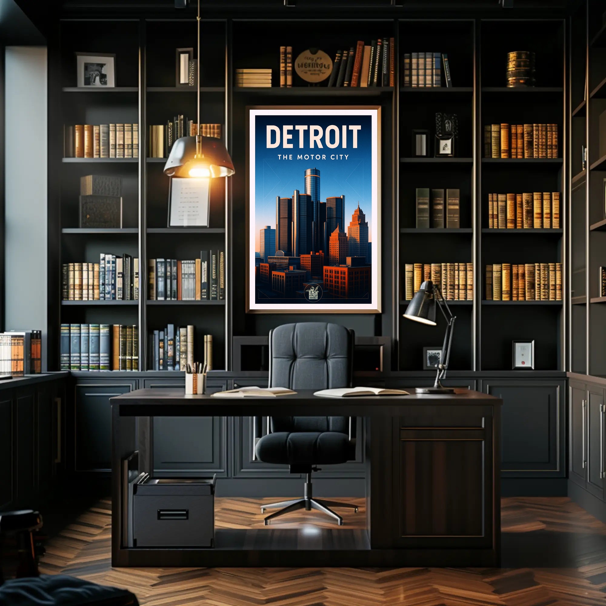 Detroit The Motor City Poster PosterGoat