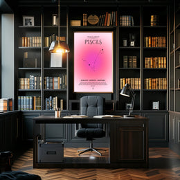 Pisces Constellation Poster: Mystical Zodiac Art Print PosterGoat